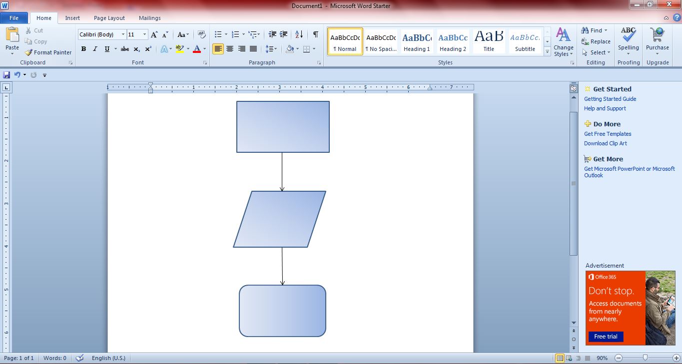Microsoft Word 2010 Inserted Shapes (2010)